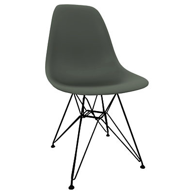 Vitra Eames DSR 43cm Side Chair Moss Grey / Black